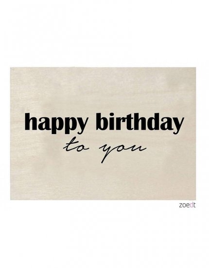 Houten kaart | Happy Birthday