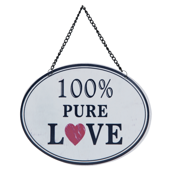 Tekstbord 100 % Pure Love