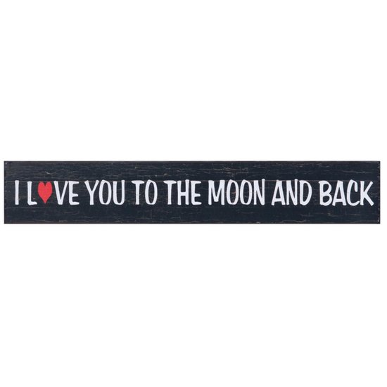 Tekstbord I love you to the moon and back