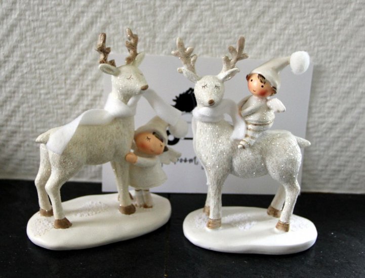 Rendier met kind set 2 stuks | J LINE