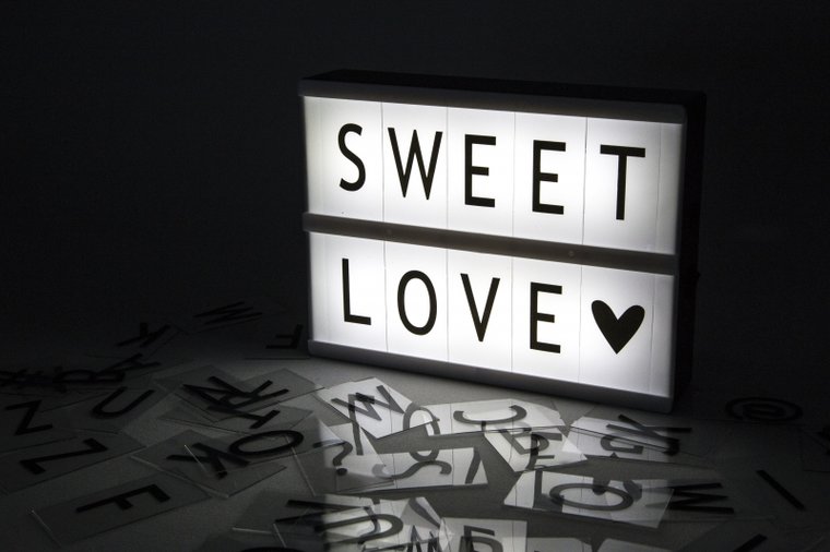 LightBox  A4 met USB kabel/letters