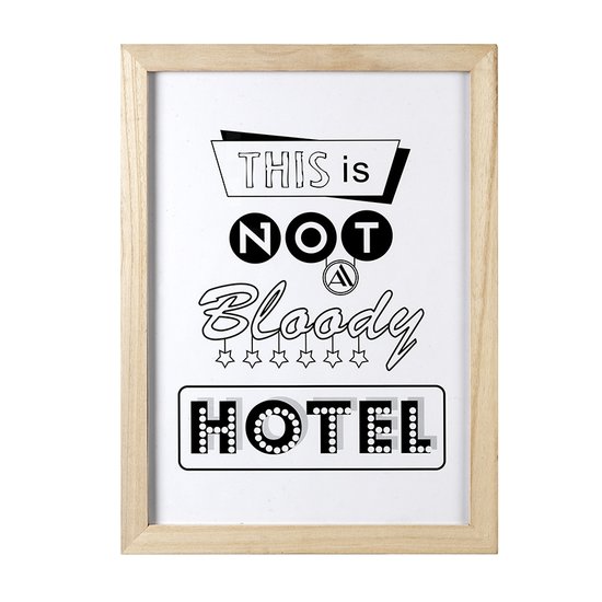 Tekstbord |THIS IS NOT A HOTEL..