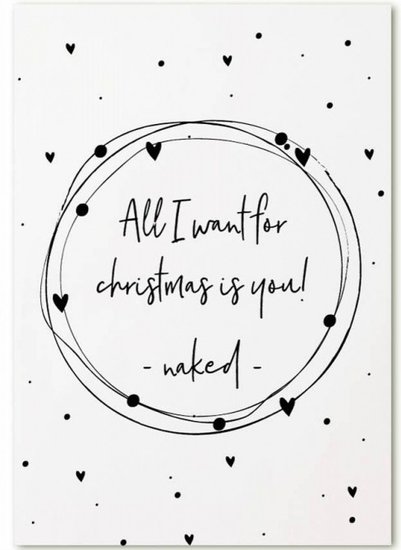 Kerstkaart | All I want for christmas..
