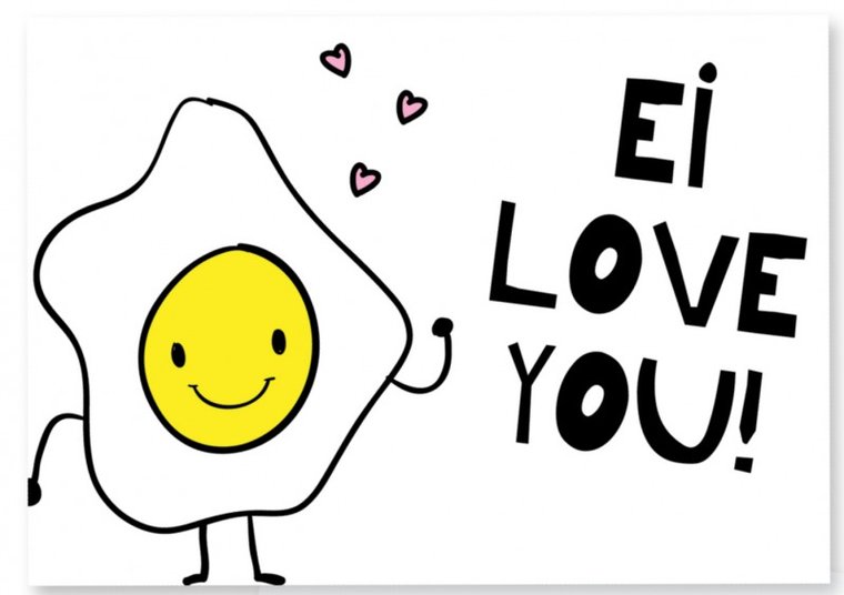 Kaart Ei love you