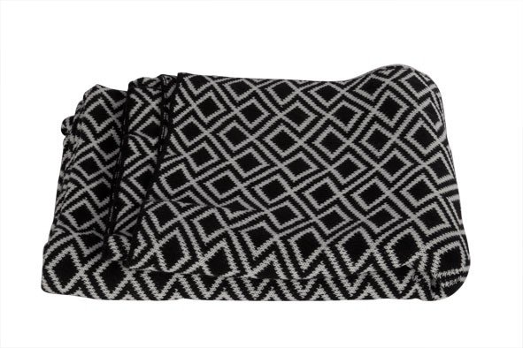 Plaid | 160x130 | Zwart Wit Ruit
