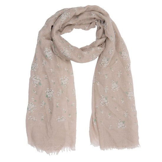 Sjaal Beige Cute Flowers