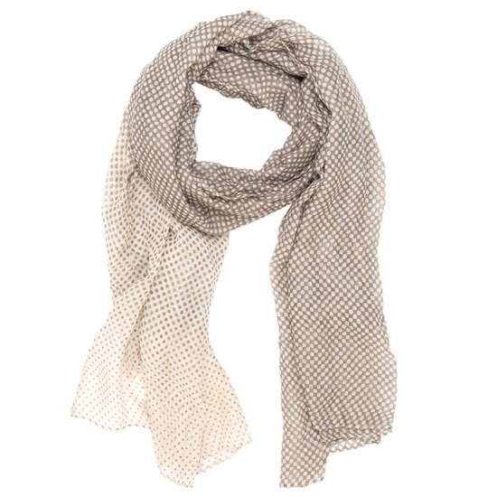 Sjaal |Stippen Beige
