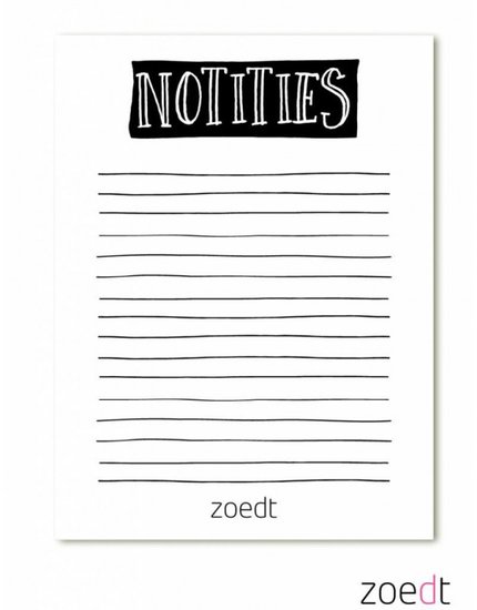 Notitieblok | Notities | Zoedt