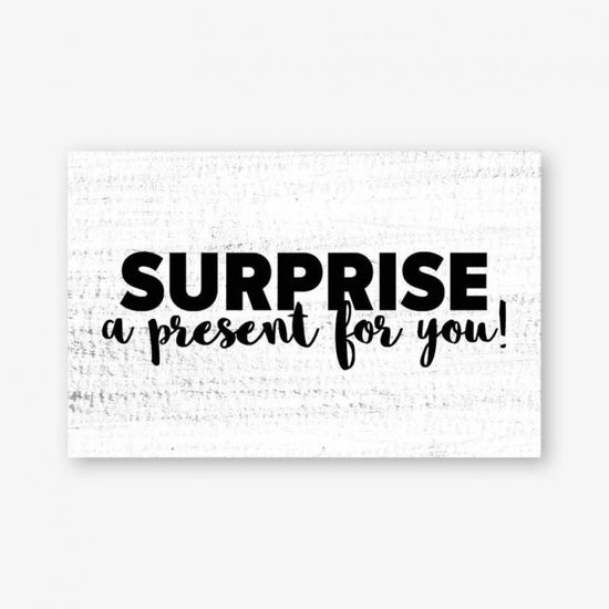 Cadeaukaartje Surprise for you