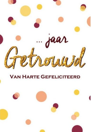 Kaart zoveel jaar getrouwd, zelf invullen
