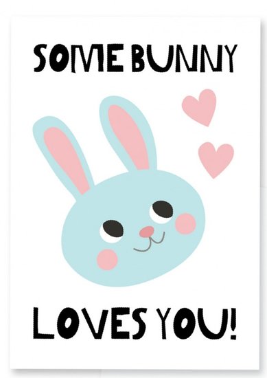 Kaart Pasen Some Bunny Loves you