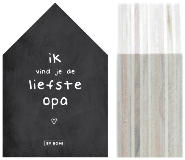 Huisje | Liefste Opa wit of zwart