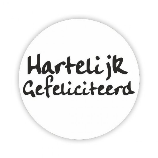 Stickers Hartelijk Gefeliciteerd 10 X