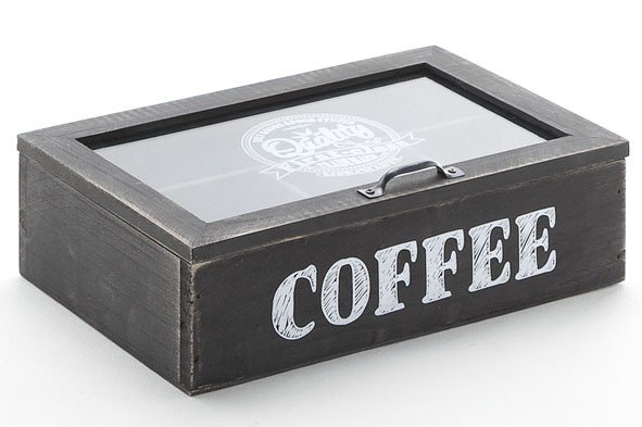 Koffiedoos | Hout Zwart
