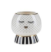 Bloempot closed eyes/Dots/stripe  Miss Étoile