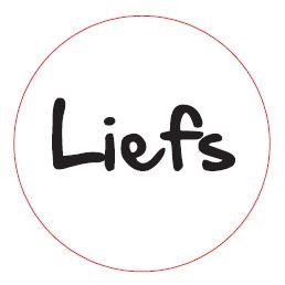 tickers | Zwart Wit | "LIEFS" | Set 5 stuks